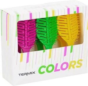 Termix Szczotki I Grzebienie Do Rozczesywania Color Detangling Hair Brush 6-Pack 2 Brushes Green Fluor + Detang