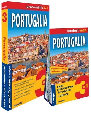 Portugalia 3w1: przewodnik + atlas + mapa