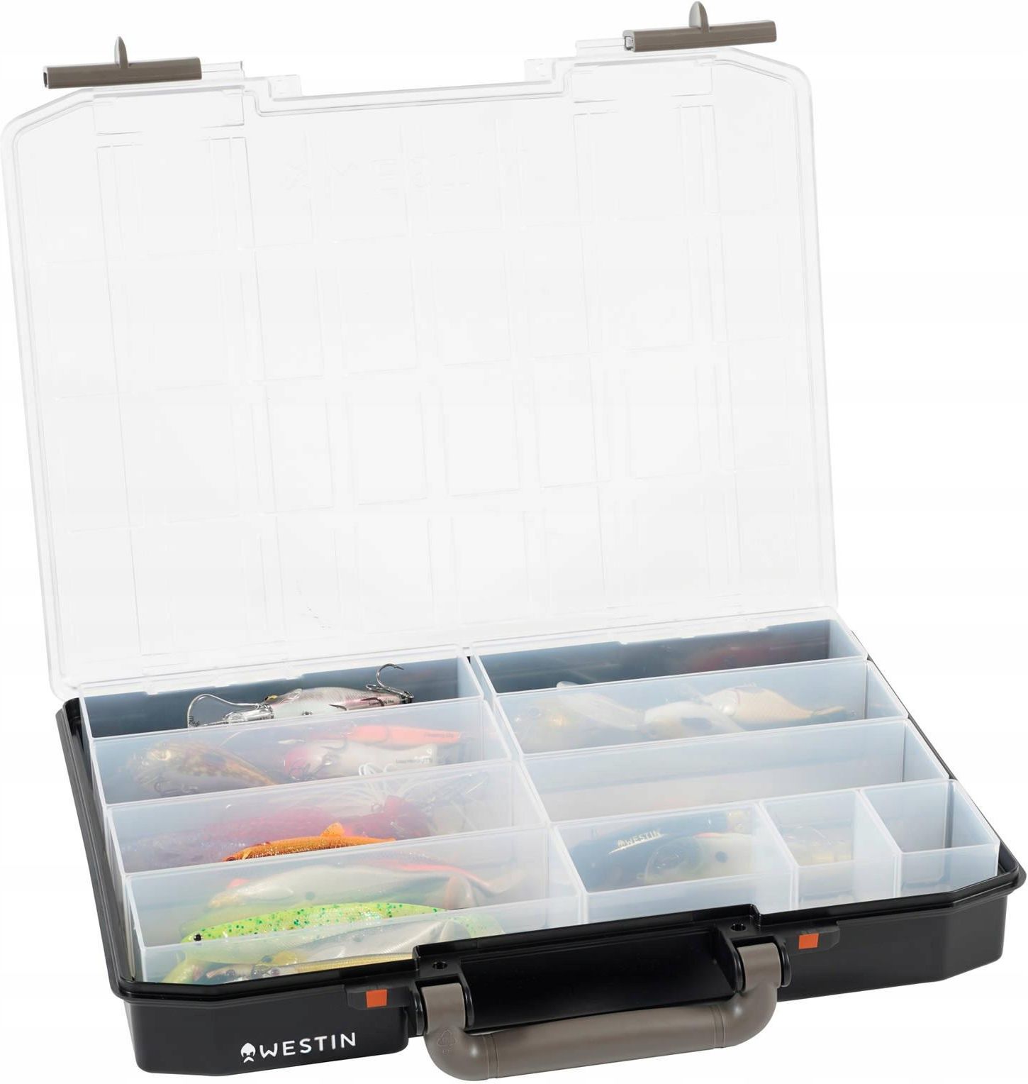 WESTIN W6 Lure Vault Avec 4 inserts 7,9x33,7x27,8cm Black/Clear, 44,99