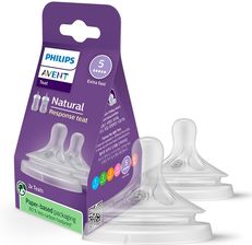 Zdjęcie PHILIPS AVENT Smoczek do butelki Natural Response Antykolkowy 2 szt. SCY965/02 - Jelenia Góra