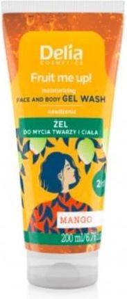 Delia Fruit me up Żel 2w1 do mycia twarzy/ciała Mango 200 ml