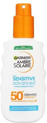 Garnier Ambre Solaire Sensitive Advanced Hypoallergenic Spray SPF50+ preparat do opalania ciała 150 ml 