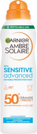 Garnier Ambre Solaire Sensitive Advanced Invisible Protection Mist SPF50+ preparat do opalania ciała 150 ml 