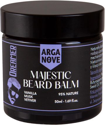 Arganove Mr. Dreamer Majestic Beard Balm Naturalny Balsam Do Brody 50ml