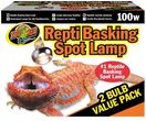 Zoo Med Repti Basking Spot reflektor ciepła i światła w terrarium, dwupak 2 x 100 W