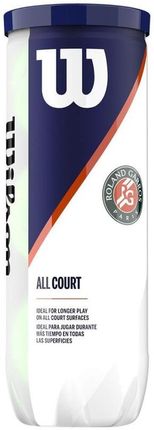 Wilson Piłki Tenisowe Roland Garros All Court 3 Szt. Żółty