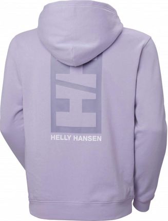 Męska bluza dresowa nierozpinana z kapturem Helly Hansen Core Graphic Sweat Hoodie - fioletowa