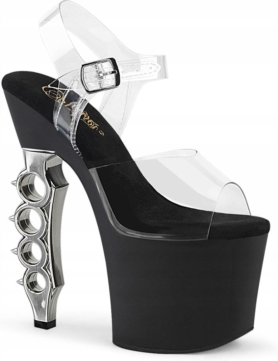 Botines Pleaser Irongrip-1042 Mujer Negras La Botines Pleaser