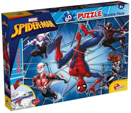 Lisciani Puzzle Dwustronne Spiderman 60El.