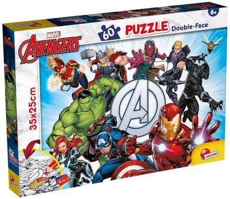 Lisciani Puzzle Dwustronne Avengers 60El.