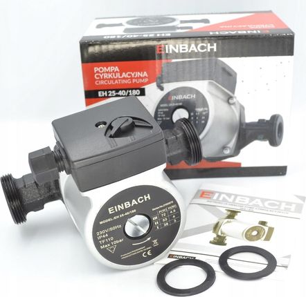 EINBACH Zirkulationspumpe | 3-Stufig | 25-40/180 Trinkwasser | 38-72W