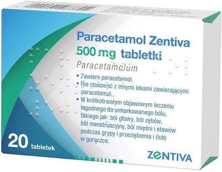Paracetamol Zentiva 500 mg 20 tabl (5909991487744)