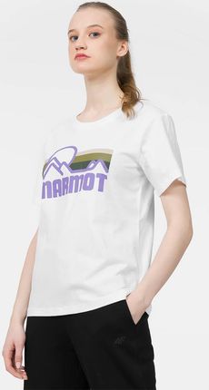 Damski t-shirt z nadrukiem MARMOT Coastal Tee - biały