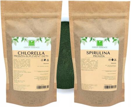 Green Essence Algi zestaw Chlorella i Spirulina 500g