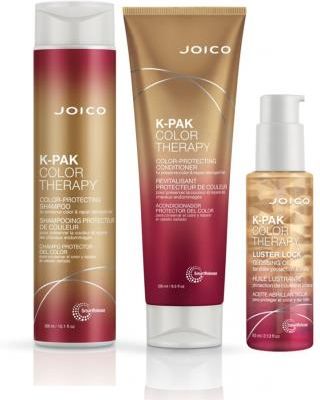 Joico Color Therapy Zestaw Do Włosów Farbowanych Szampon 300ml Odżywka 250ml Olejek 63ml