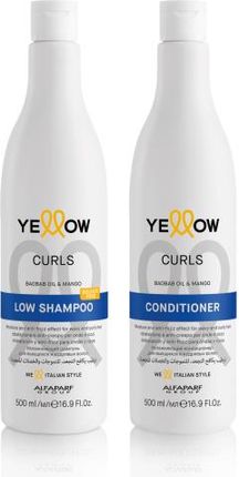 Yellow Curls Zestaw Szampon 500ml Odżywka 500ml Do Włosów Kręconych I Falowanych