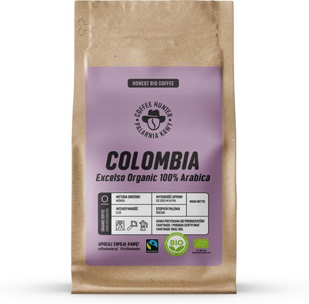 Coffee Hunter Kawa Organiczna Colombia Excelso Kawa Ziarnista 1kg