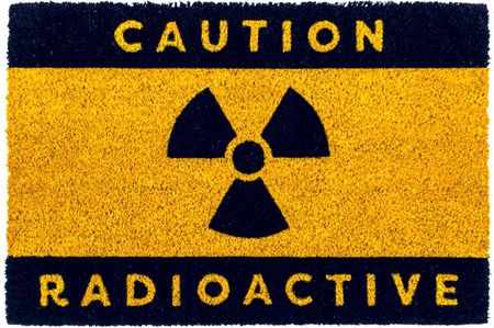 Duża Wycieraczka Kokosowa Caution Radioactive 60x4