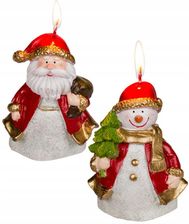 Zdjęcie Świeczki Świece Świąteczne Mikołaj + Bałwanek - Halinów