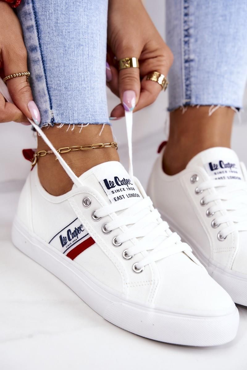 Tenisówki Trampki Lee Cooper LCW-22-31-0830L Białe : Rozmiar