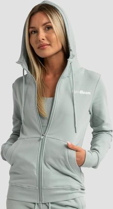 GymBeam Damska bluza z kapturem Zip Up Limitless Eucalypt