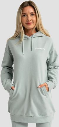 GymBeam Damska bluza z kapturem Limitless Longline Eucalypt