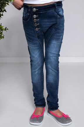 Spodnie jeansowe dziecięce z guzikami NDZ203