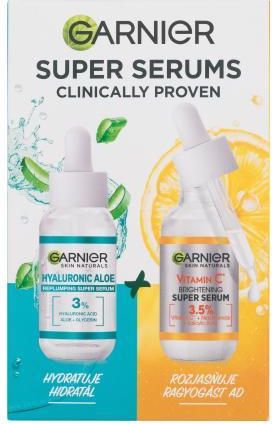 Garnier Skin Naturals Super Serums Serum do twarzy Skin Naturals Vitamin C 30 ml + serum do twarzy Hyaluronic Aloe 30 ml