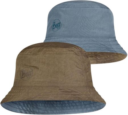 Buff Dwustronny Unisex Travel Bucket Hat 1szt. Niebieski