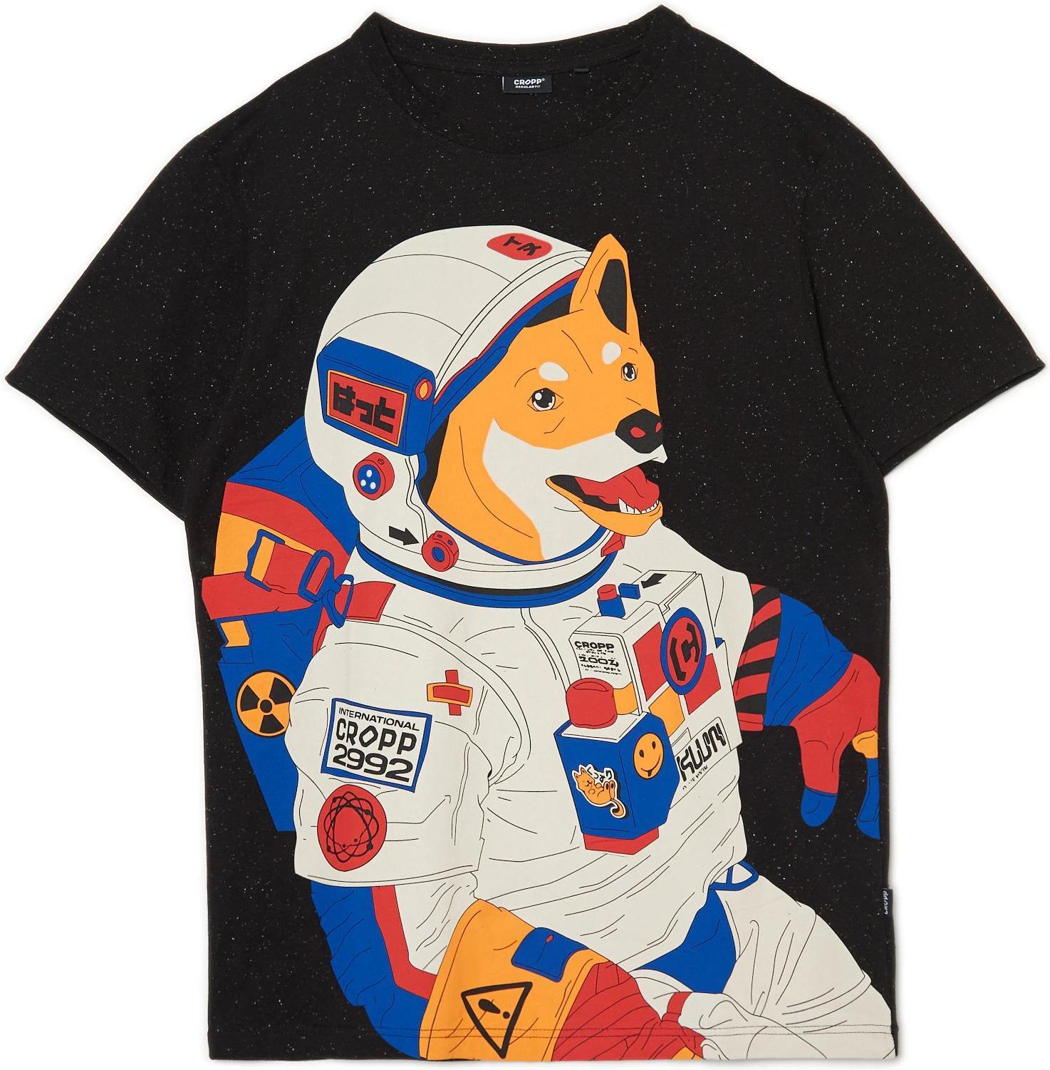 T-shirt Homme CROPP French Bulldog SKATE – XXL Gris/blanc