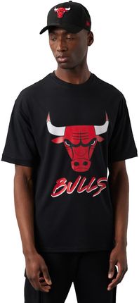 New Era Chicago Bulls mesh script t-shirt in white