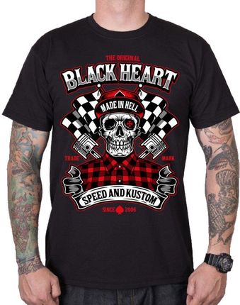 T-shirt koszulka BLACK HEART Speed and Kustom, Czarny, 3XL