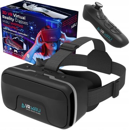 Miru Okulary Gogle VR 3D Z Pilotem Bt Do Smartfona 4-7"