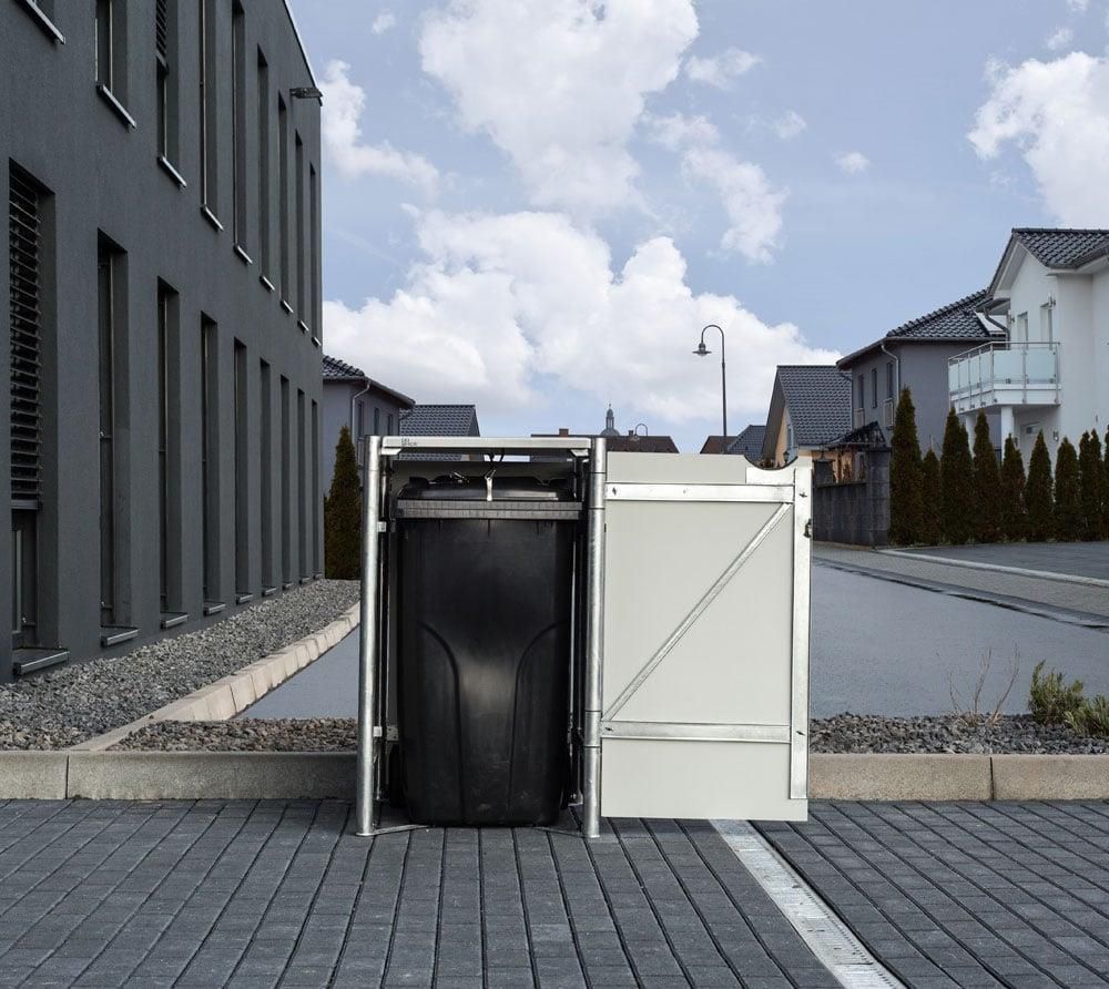 Hide Metalowy Box Na 1 Kosz Na Śmieci 240 Litrów Czarny 80X69X115cm ...