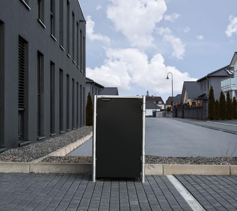 Hide Metalowy Box Na 1 Kosz Na Śmieci 240 Litrów Czarny 80X69X115cm ...