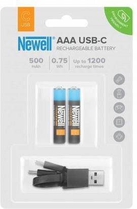 NEWELL akumulator AAA USB-C 500 mAh 2 szt. blister NL3464