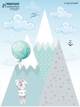 Naklejki na ścianę dla dzieci - góry i balony - MagicalRoom®
