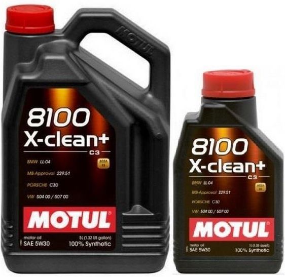 Olej silnikowy MOTUL 8100 X-CLEAN+ PLUS 5W30 C3 504/507 olej silnikowy 6L -  Opinie i ceny na