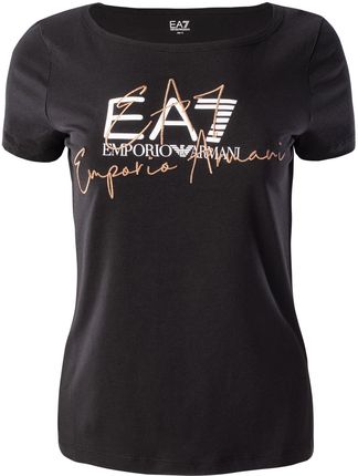 Damska Koszulka z krótkim rękawem Ea7 Emporio Armani Train Logo Series W Handwritten Tee 3Rtt30Tjdlz1200 – Czarny