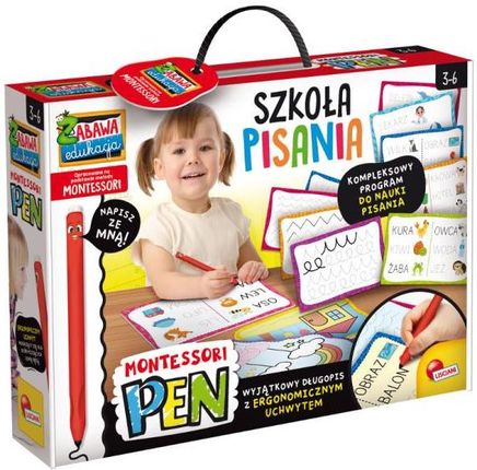 Liscianigiochi Lisciani Giochi Montessori Szkoła Pisania Z 18 Tabliczkami I Długopisem Pl97081