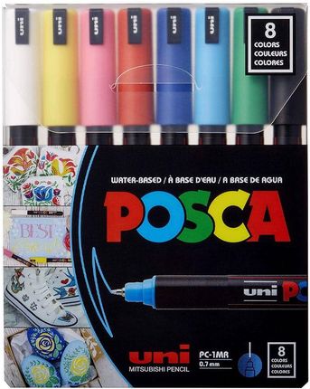 Uni Posca Pisaki Pc-1Mr 8Szt. Soft Colors