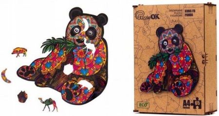 Puzzleok Puzzle Drewniane Eko 65El. Kung Fu Panda A4