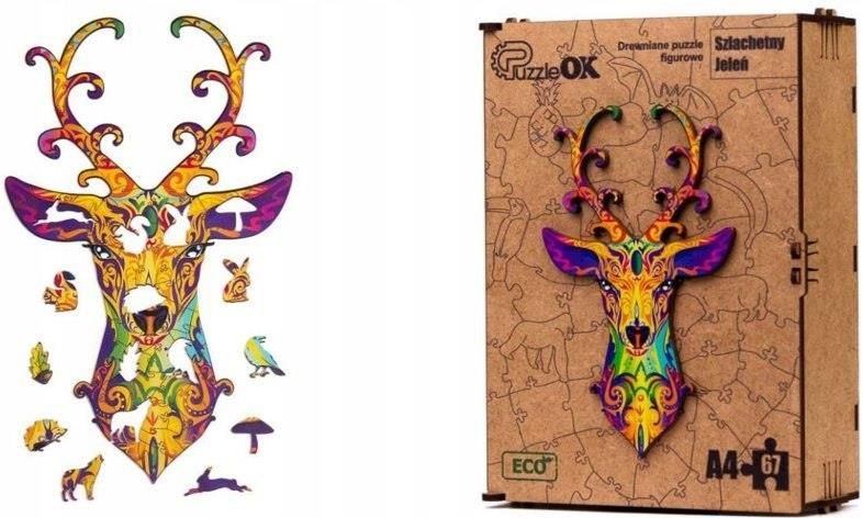 Puzzle 1000 Pezzi Cherry Pazzi - 'Cervo In Fiore' (Kwiatowy Jeleń) - Dimensioni 70x50 Cm - Per Adulti E Ragazzi Dai 12 Anni