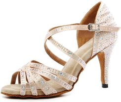 Zdjęcie Burtan Damskie High Heels Latino Salsa Cyrkonie Santiago Różowy - Kazimierz Dolny