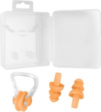 Zdjęcie Aqua Sport Zestaw Zatyczki Do Uszu I Klips Nosa W Etui Box Pomarańczowy - Wałbrzych