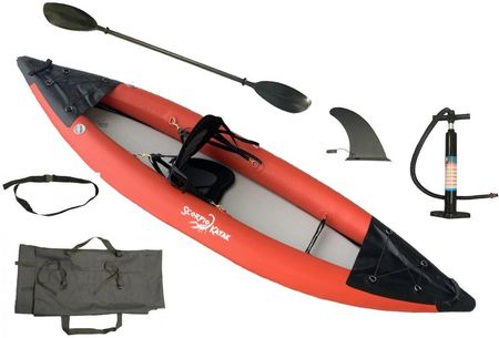 Scorpio Kayak Jednoosobowy Pneumatyczny Turystyczny Hybrid I Czarny Czerwony