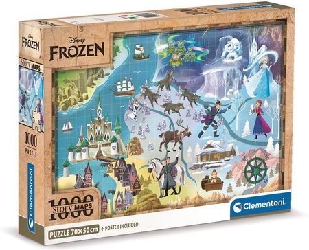 Clementoni Puzzle Compact Disney Maps Frozen 1000El.