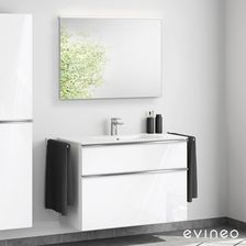 Duravit ME by Starck umywalka z szafką ineo4 z uchwytem i lustrem 23361000001+BE0267WH+BEA011MI