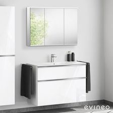 Duravit ME by Starck umywalka z szafką pod umywalkę ineo4 z uchwytem i szafką z lustrem 2336103200+BE0267WH+BEA003MI