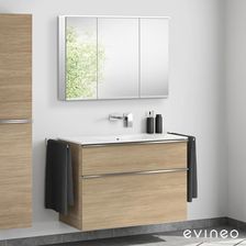 Duravit ME by Starck umywalka z szafką pod umywalkę ineo4 z uchwytem i szafką z lustrem 2336103260+BE0267OA+BEA003MI